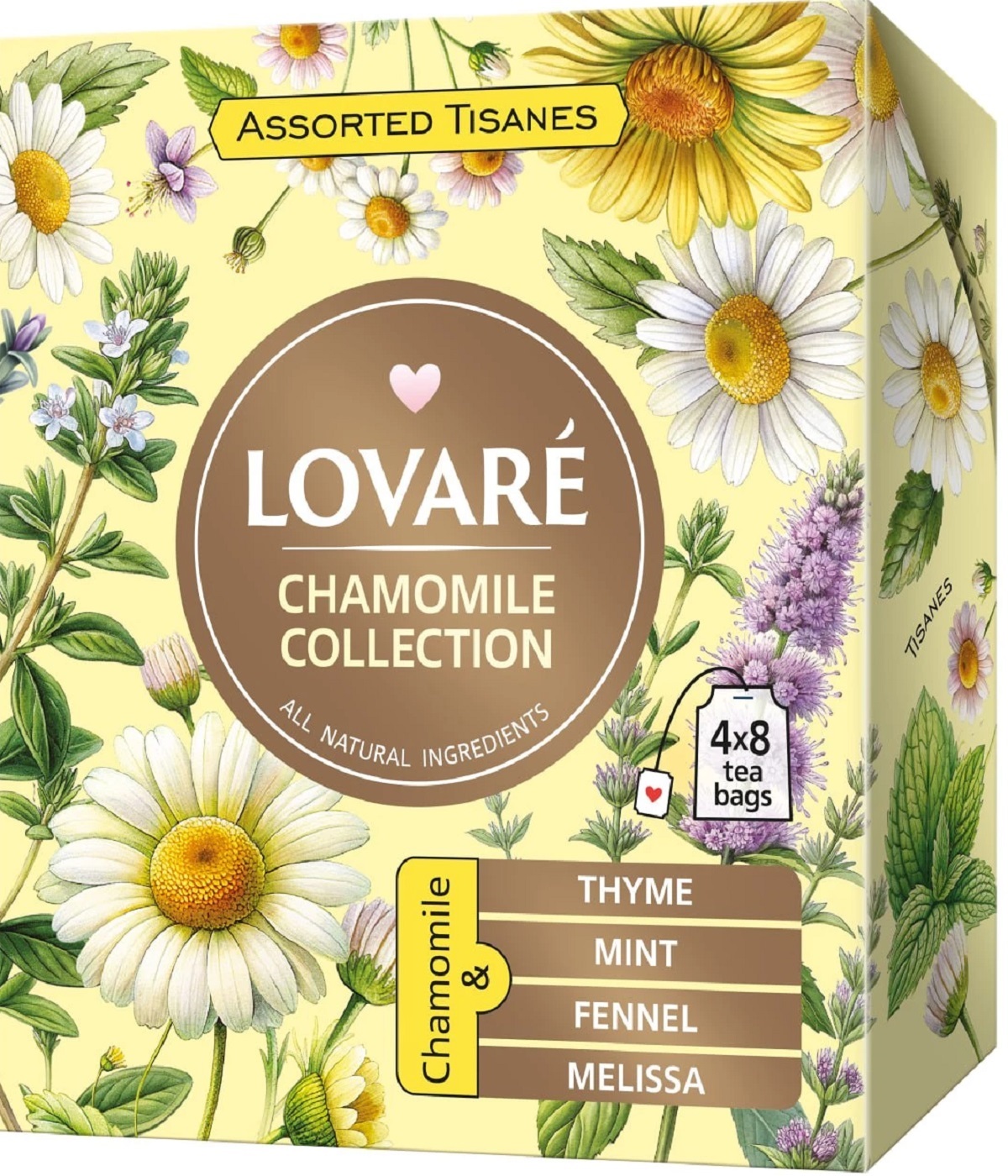 Set ceai: 4 arome x 8 pliculete. Ceai Tisanes Chamomile