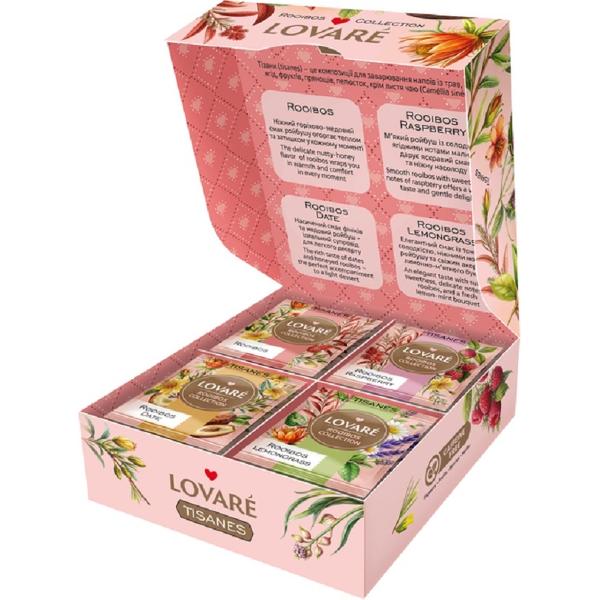 Set ceai: 4 arome x 8 pliculete. Ceai Tisanes Rooibos