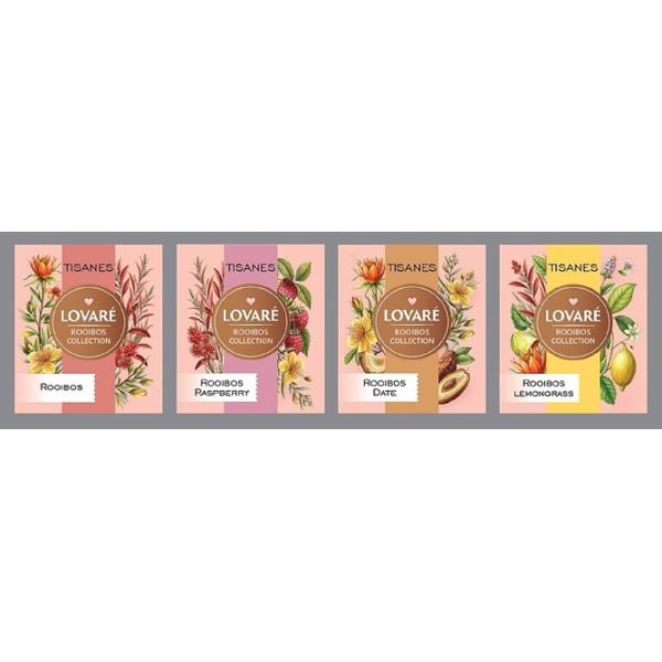 Set ceai: 4 arome x 8 pliculete. Ceai Tisanes Rooibos