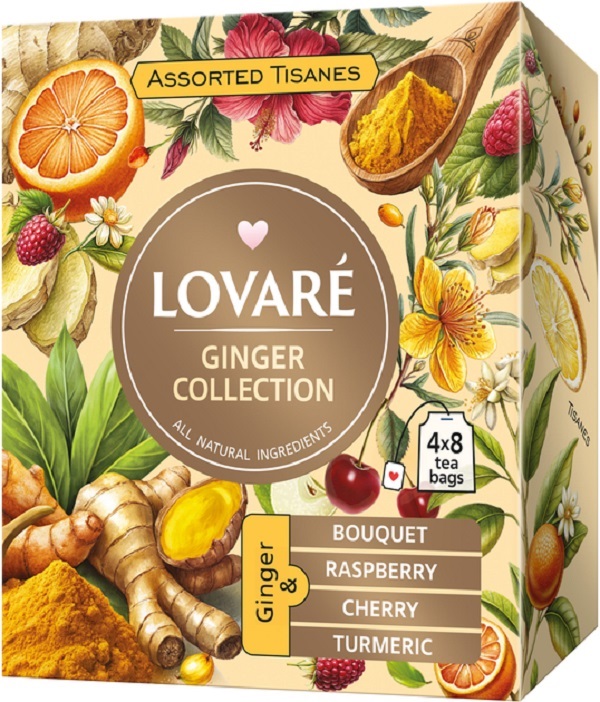 Set ceai: 4 arome x 8 pliculete. Ceai Tisanes Ginger