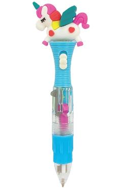 Imaginea produsului 'Pix multicolor mini cu 4 culori și LED: Dreamy. Bleu'