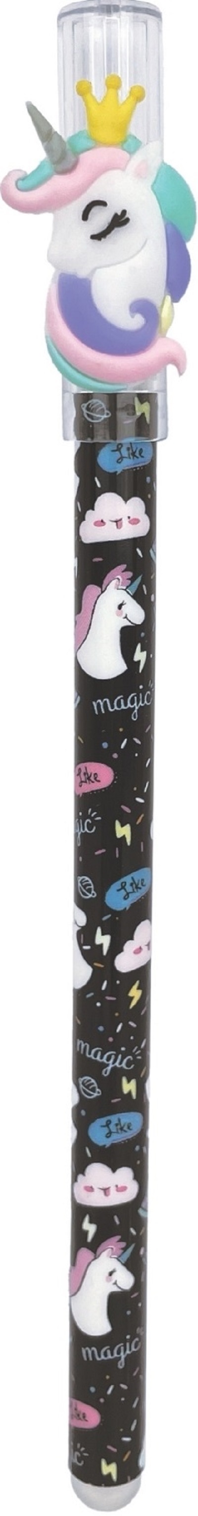 Pix cu cerneala termosensibila: Pix negru Unicorn. Upsy Magic