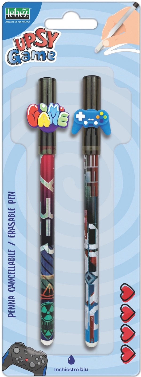 Set 2 pixuri cerneala termosensibila: Game, Controller albastru. Upsy Game