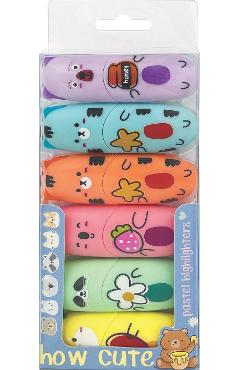 Imaginea produsului 'Set 6 markere evidențiator culori pastel: How Cute'