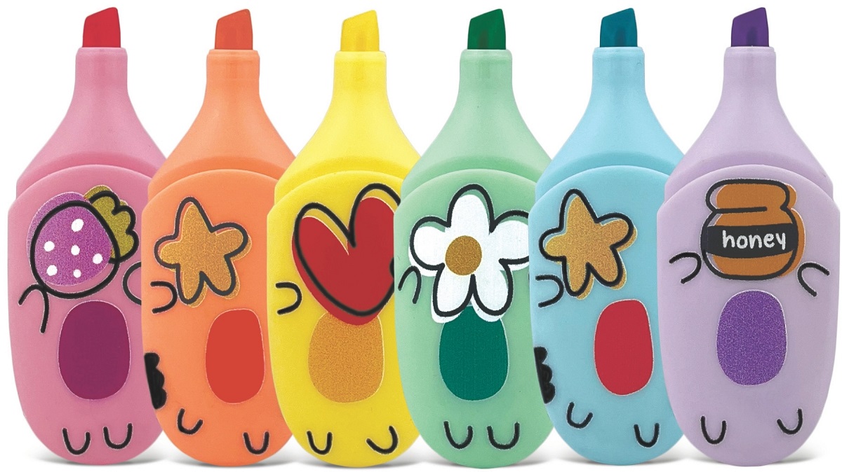 Set 6 marker evidentiator culori pastel: How Cute