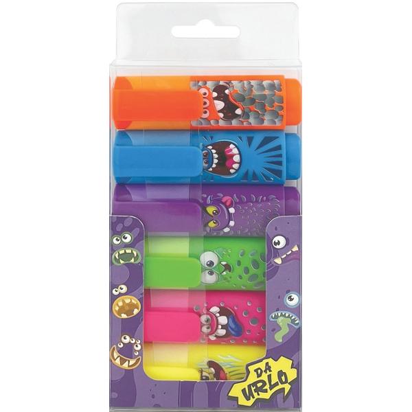 Set 6 marker evidentiator culori neon: Monsters