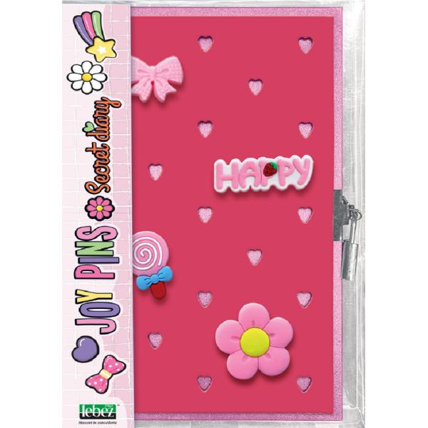 Jurnal cu decoratiuni 3D. Joy Pins Roz