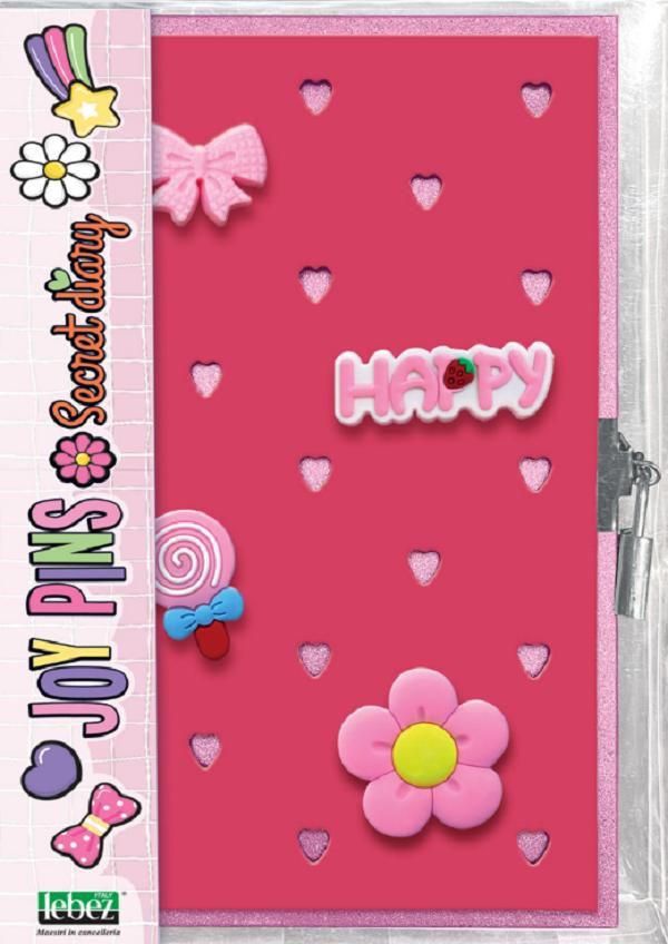 Jurnal cu decoratiuni 3D. Joy Pins Roz