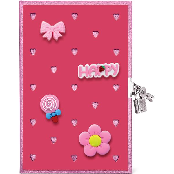 Jurnal cu decoratiuni 3D. Joy Pins Roz