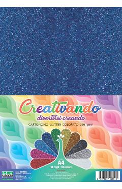 Imaginea produsului 'Carton colorat glitter asortat 10 coli A4'
