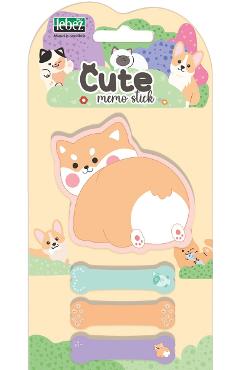 Imaginea produsului 'Bloc notes adeziv + 3 index: Pisica alb-portocaliu'