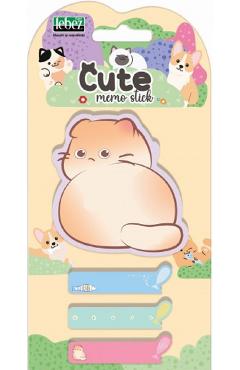 Imaginea produsului 'Bloc notes adeziv + 3 index: Pisica portocaliu'