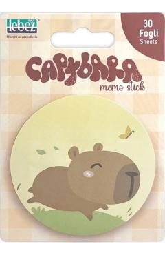 Poza produsului Bloc notes adeziv: Capibara si fluturas