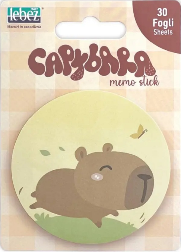 Bloc notes adeziv: Capibara si fluturas
