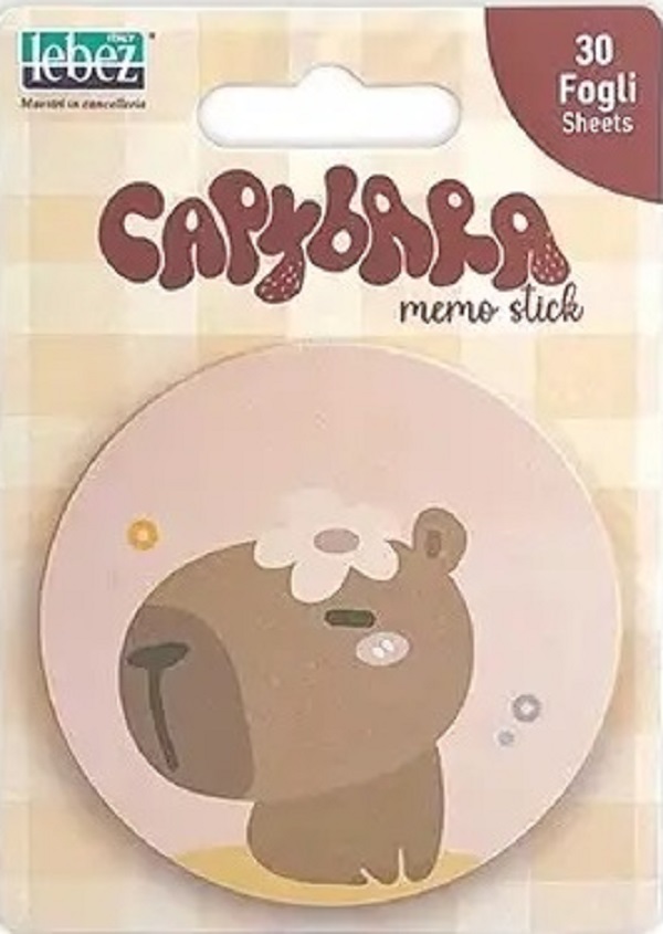 Bloc notes adeziv: Capibara cu floricica
