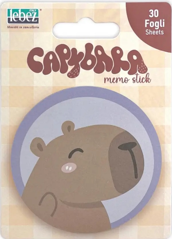 Bloc notes adeziv: Capibara pe fundal mov