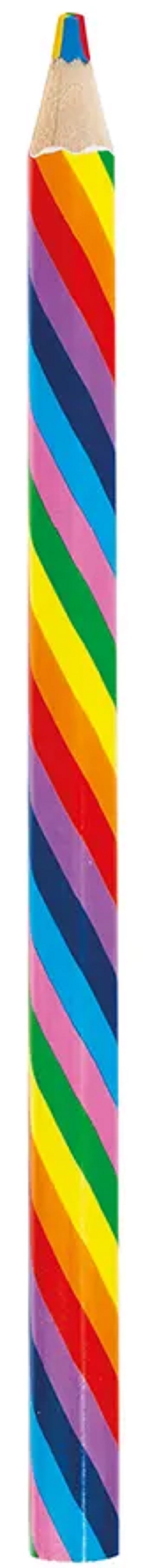 Creion Jumbo curcubeu cu mina multicolora