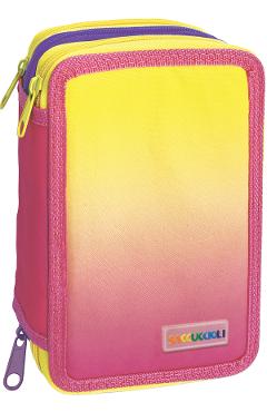 Imaginea produsului 'Penar echipat: Color Block. Roz-galben'