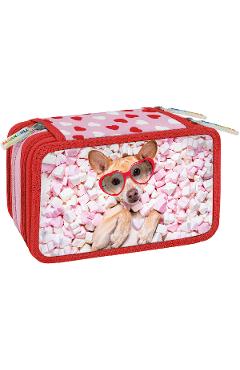 Imaginea produsului 'Penar echipat: Cățel cu ochelari'