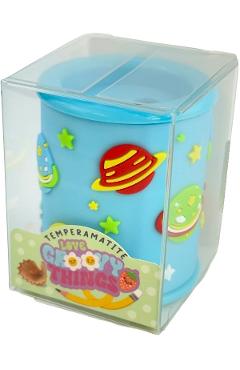 Imaginea produsului 'Ascuțitoare albastră cu 2 găuri și container cu detalii tridimensionale'