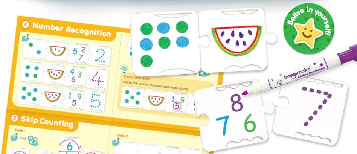Set puzzle cu activitati educative. All-in-1 puzzle