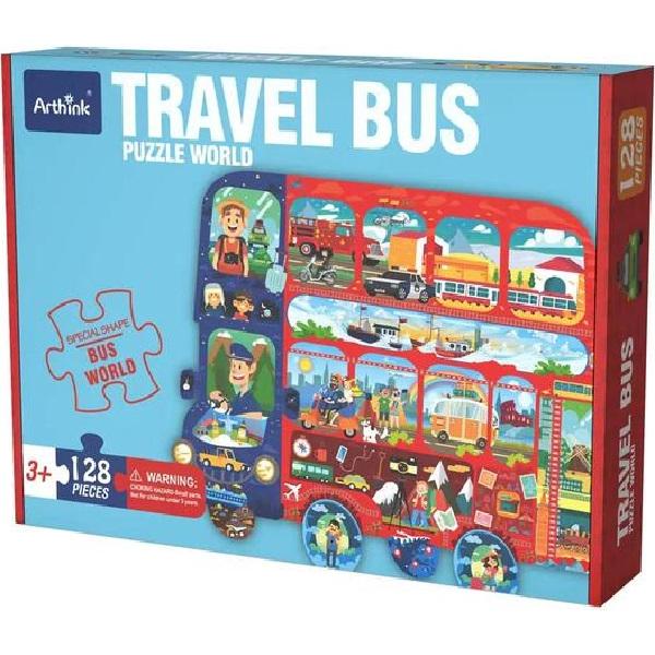 Puzzle autobuzul cu etaj 128 piese: Travel Bus 