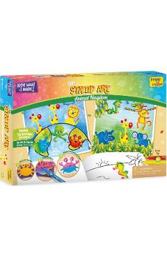 Imaginea produsului 'Set creativ cu ștampile: Regatul animalelor. Stamp Art Animal Kingdom'