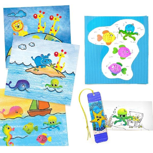 Set creativ cu stampile: Regatul animalelor. Stamp Art Animal Kingdom