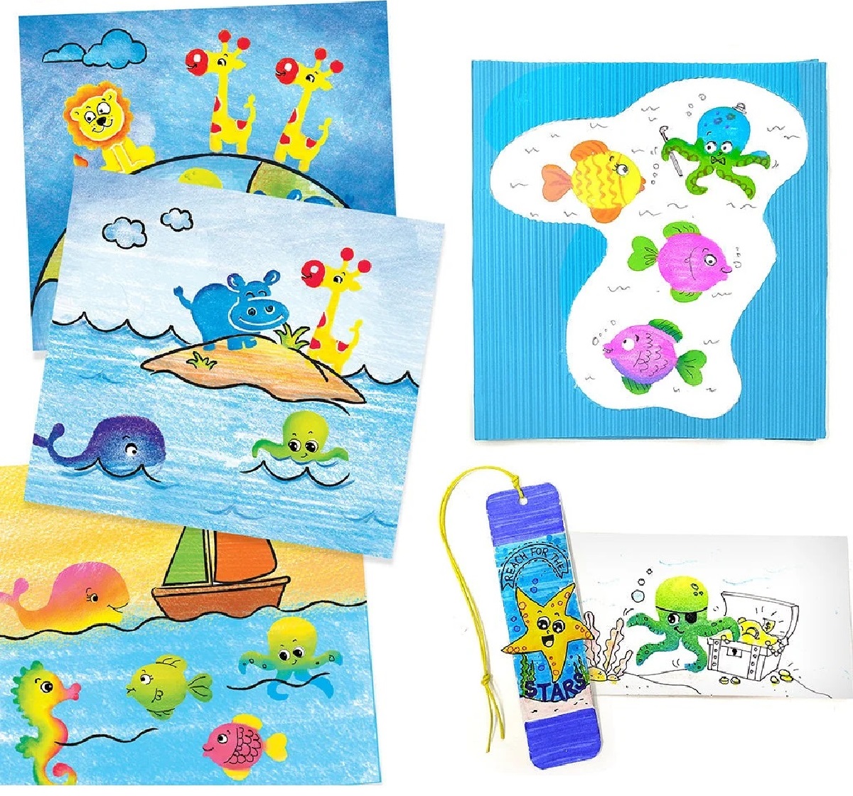 Set creativ cu stampile: Regatul animalelor. Stamp Art Animal Kingdom