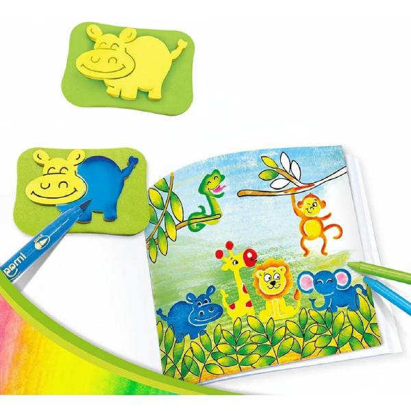 Set creativ cu stampile: Regatul animalelor. Stamp Art Animal Kingdom