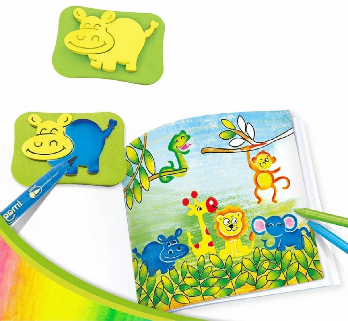 Set creativ cu stampile: Regatul animalelor. Stamp Art Animal Kingdom