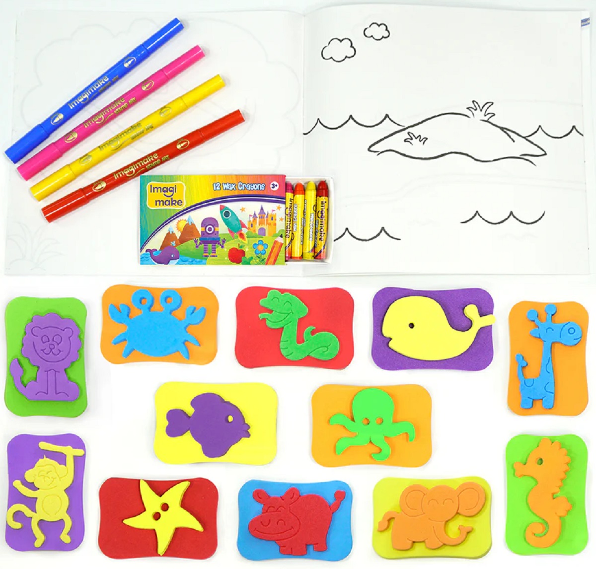 Set creativ cu stampile: Regatul animalelor. Stamp Art Animal Kingdom