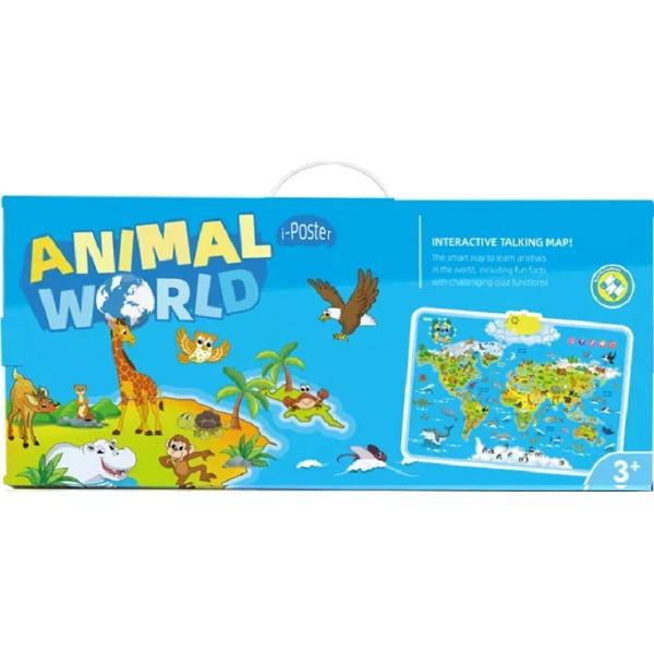 Harta vorbitoare in limba engleza: Animalele lumii. Animal World