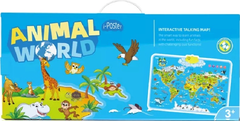 Harta vorbitoare in limba engleza: Animalele lumii. Animal World