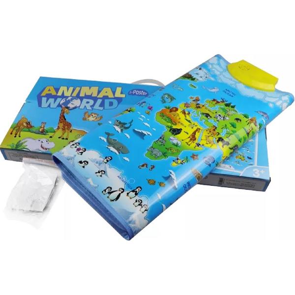 Harta vorbitoare in limba engleza: Animalele lumii. Animal World