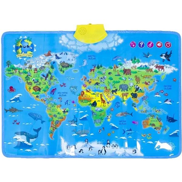 Harta vorbitoare in limba engleza: Animalele lumii. Animal World