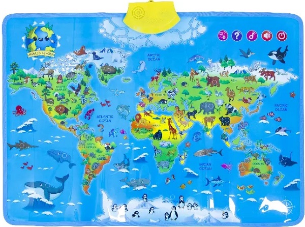 Harta vorbitoare in limba engleza: Animalele lumii. Animal World