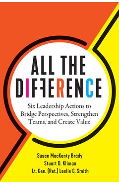 Coperta cărții 'All the Difference: Six Leadership Actions to Bridge Perspectives, Strengthen Teams, and Create Value - Susan Mackenty'