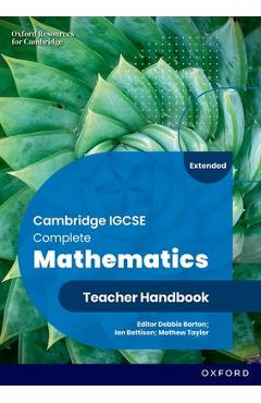 Coperta cărții 'Cie IGCSE and O Level Complete Maths Extended 6e Teacher Handbook -'