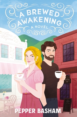Coperta cărții 'A Brewed Awakening: A Hilarious, Clean, Enemies-To-Lovers Rom-Com - Pepper Basham'