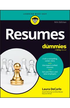 Coperta cărții 'Resumes for Dummies - Laura Decarlo'