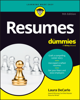 Coperta cărții 'Resumes for Dummies - Laura Decarlo'