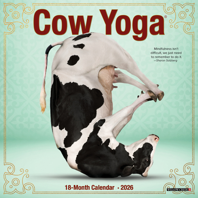 Cow Yoga 2026 7 X 7 Mini Wall Calendar - 