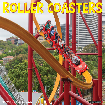 Roller Coasters 2026 12 X 12 Wall Calendar - 