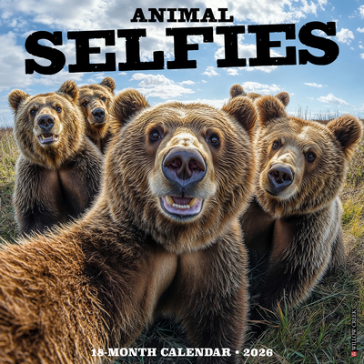 Animal Selfies 2026 12 X 12 Wall Calendar - 