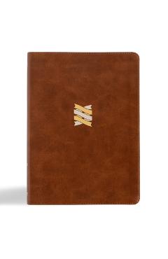 Coperta cărții 'CSB Connecting Scripture New Testament, Brown Leathertouch: A Study Bible of Biblical Allusions and Quotations -'