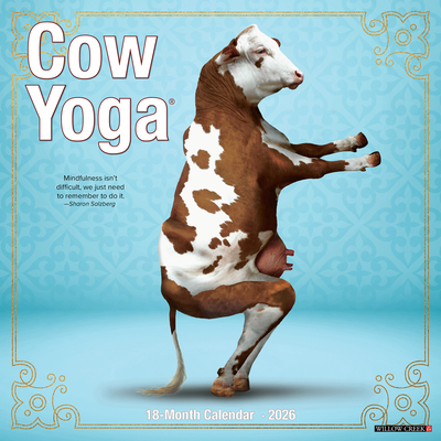 Cow Yoga 2026 12 X 12 Wall Calendar - 