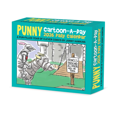 Punny Cartoon-A-Day by Jonny Hawkins 2026 5.4 X 6.2 Box Calendar - Jonny Hawkins