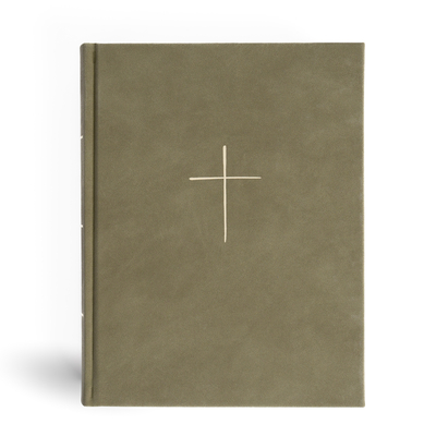 CSB Illustrator's Notetaking Bible, Large Print Edition, Sage Suedesoft Leathertouch Over Board -
