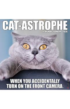 Coperta cărții 'Cat-Astrophe 2026 12 X 12 Wall Calendar -'